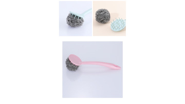 Stainless steel wire ball dishwashing brush small 