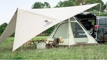 Camel Outdoor Car Tail Tarp Waterproof Portable Camping Rear Canopy Oxford PU3000mm Picnic Tent Tarp1
