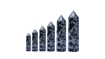 Snowflake Single Pointed Hexagonal Prism Beads Ornament 41SP1492