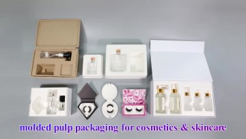 Custom biodegradable bagasse fiber molded cosmetic packaging insert1