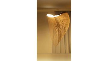 Modern wood cutting shape decoration chandelier