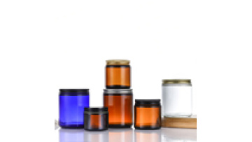 High-End Empty 100ml 250ml Candle Jars Amber Glass Jars with Silver Golden Black Aluminum Lids1