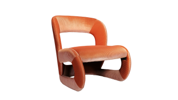 hotel furniture hot sale single seat sofa lounge chair luxury designer hollow backrest leisure chair curved back armrest chair for sale