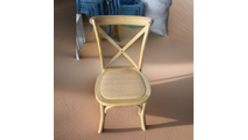 Modern Commercial Outdoor Furniture Dining Restaurant Wood Hotel Cross Back Stacking Rattan Wedding Banquet Chair for Villa use1