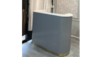 Custom-made Barber Shop Nail Spa Reception Desk in White High-quality Wood Modern,small-size Table Perfect for Your Beauty Salon1