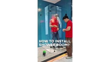 Installation of solid brass shower door hinge glass hardware