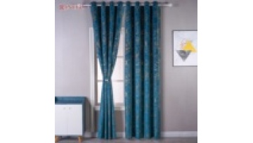 Gold hot stamping soundproof velvet theater curtain blackout velvet window curtain for living room1