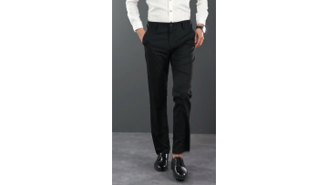 Grey Color Men'S Suit Pants Summer Loose Straight Elastic Waist Light Mature Style Casual Men'S Pants1