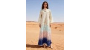 New Diamond Arab Gradient Muslim Dress Middle East Women's Embroidered Floral Jalabiya Dubai Elegant Loose Abaya for Ramadan Eid1