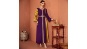 Uni Design Handmade Embellished Long Sleeve Arabian Dress Modest Kaftan for Evening Party Wedding Guest Anniversary1