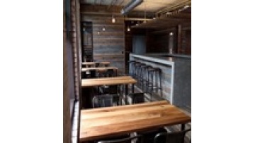 Factory cheap price fashion commercial modern furniture cafe metal and wood kitchen wooden dining  restaurant  table1