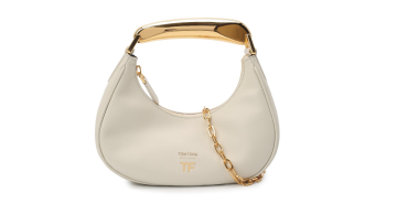 Mini leather hobo bag