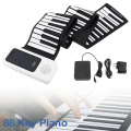 88 Keys USB MIDI Electronic Roll Up Piano Portable Silicone Flexible Keyboard Organ Sustain Pedal Built-in Speaker