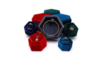 Han Hong new jewelry box couple necklace packaging box custom logo wedding velvet travel ring box1