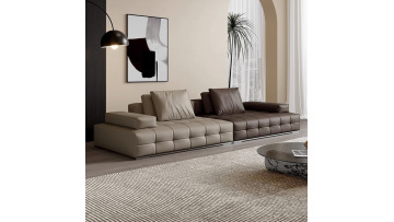 Leather comfortable living room sofa