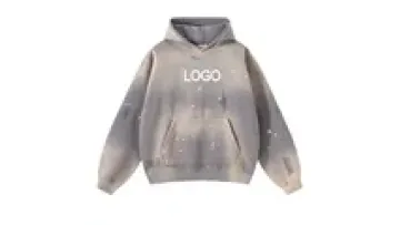 Custom Logo Cotton Thick French Terry Fleece Unisex Oversized Vintage Washed Faded Ripped Drop Shoulder Pullover Hoodies1