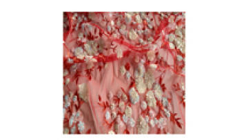 2024 High Quality Best Seller Red Embroidery Lace Sequin Mesh Ladies Dress Fabric For Wedding Latest1