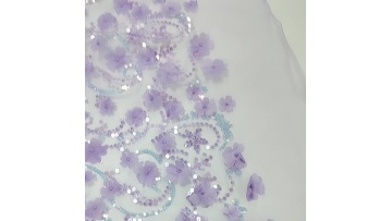 High Quality light purple dress fabric sequin embroid fabric french embroidery lace fabric for dress1