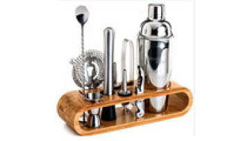 Customized Stainless Steel Barware Set: Jigger and Cocktail Shaker with Stand - Amazon Top Seller1