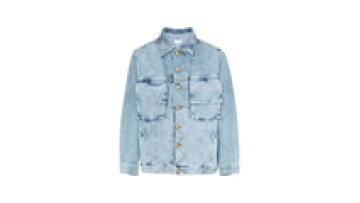 Wholesale Custom Button Mens Light Blue Washed Slim Denim Jacket Man1