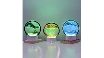 Creative 3D Quicksand Painting, Night Light, Dynamic Hourglass Ornament1