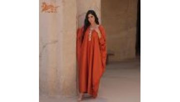 Eid Bat Sleeve Dresses for Women Jalabiya Muslim Ramadan Abaya Rhinestone Maxi Robe Moroccan Caftan Party Plain Design Dress1