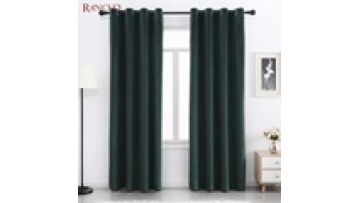 Velvet Blackout Fabric Curtain Green Wholesale1