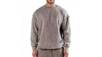 OEM Mens Crew Neck Distressed Long Sleeve Cotton Sweatshirt Men High Quality1