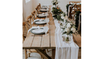 Cheap Price  Commercial Furniture  Rectangle Shape Nature Wood  Folding  Wooden  Banquet  For Weeding Table1