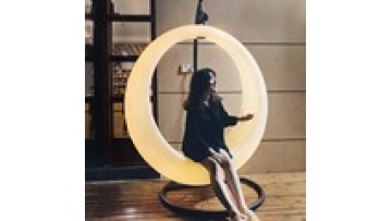 Moon Shaped Patio Swings: Solar-Powered Glowing Crescent Swing Chair for Outdoor Gardens1
