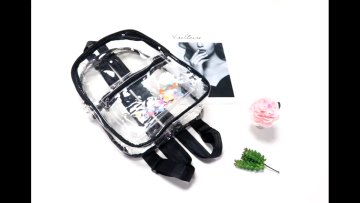Custom fashion unisex kids gym school bag outdoor travel zipper clear transparent pvc waterproof jelly backpack1