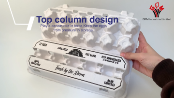Molded  tray 12 holes paper pulp egg cartons top view1