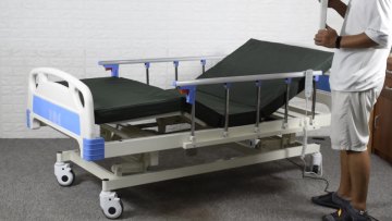Hospital Furniture ABS Nursing Care Bed medical manual bed hospital flat patient nursing bed1