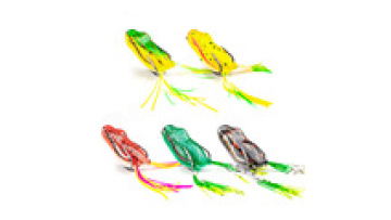 Bionic Topwater Soft Weedless Bumpy Popping Frog Fishing Lure - 11g 5.5cm Snakehead Frog1