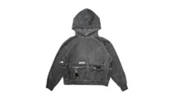 Custom Logo High Quality Distressed Multi Pocket Workwear Hoodie For Men1