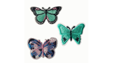 Beautiful Custom Design Butterfly Shaped Embroidery Badge Patch Embroidered Iron on Design Patch1