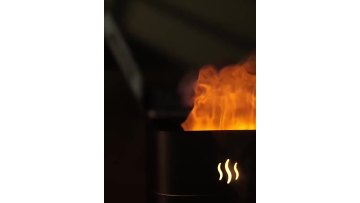 Flame Diffuser Essential Oils Fire Flame Effect LED Light Ultrasonic USB Oil Diffuser With Artificial Flame Fire Night1