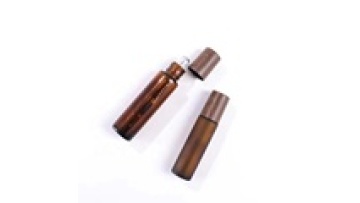 Perfume Essential Oil Clear Roller Bottle 5 10 15ml amber frosted Glass Roll on Bottle with plastic wooden Bamboo Lid and Roller1
