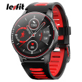 Lesfit Round Full Touch Men Smart Sport Watch Women Bluetooth Waterproof Smartwatch Android Heart Rate Activity Fitness Tracker