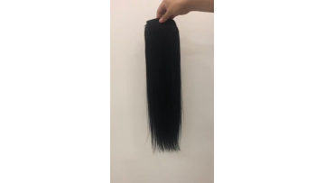 DB3# Human Hair Ponytail Extension Wrap Around 100% Real Remy Premium Long Straight Silky Soft Hairpiece Natural Black Ponytail1