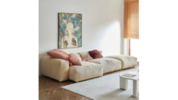 Modern furniture house designer sectional sofa sets  Italy chesterfield sleeper cream Corduroy l shape couch living room sofa1