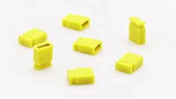 2.54mm Pitch Mini Jumper H6.5mm CLOSE Bronze With Half Gold Yellow 1*2P