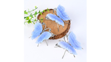 Hot Sale Charm Crystal Crafts Healing Blue Lace Agate butterfly for Decoration1