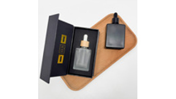 Luxury Beard Oil Serum Bottle, 15ml-100ml, Clear Glass Dropper with Magnetic Box1