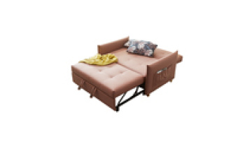 Modern fresh rental room fabric folding sofa small family living room bedroom apartment fabric sofa bed1