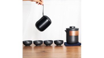 Mini Portable Gongfu Kungfu Tea Set: Ceramic Porcelain Pot with Four Cups1
