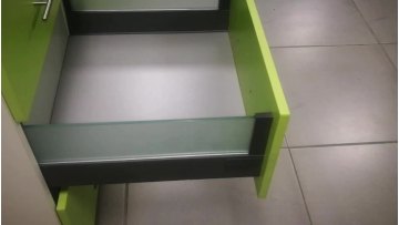 glass double wall drawer box soft closing drawer slide system for kitchen cabinet1