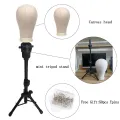 Alileader 21-25inch Block Mannequin head with stand adjustable tripod for Wig Making Training Head Holder Hair Extension Display