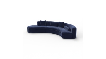 Modern Velvet Fabric Curve Shaped Sofa for Living Room,hotel Reception Sofa,leather Sofa Set Couches