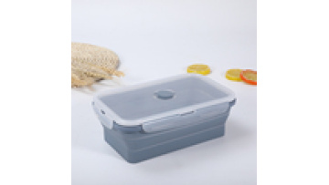 1200ml BPA free Microwavable Silicone Foldable Food Storage Containers Collapsible Lunch Box Reusable bento Lunch Box sets1